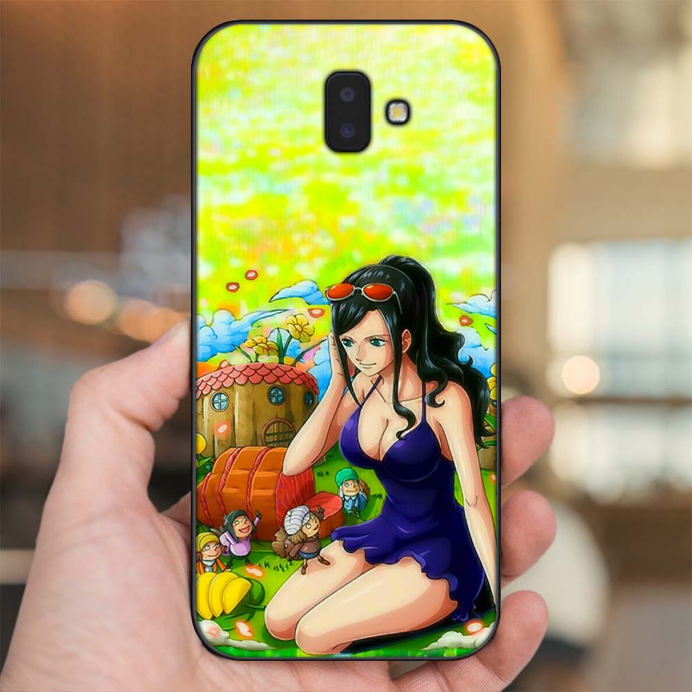 Ốp lưng Samsung J6 Plus viền đen in hình Nico Robin One Piece Đảo Hải Tặc