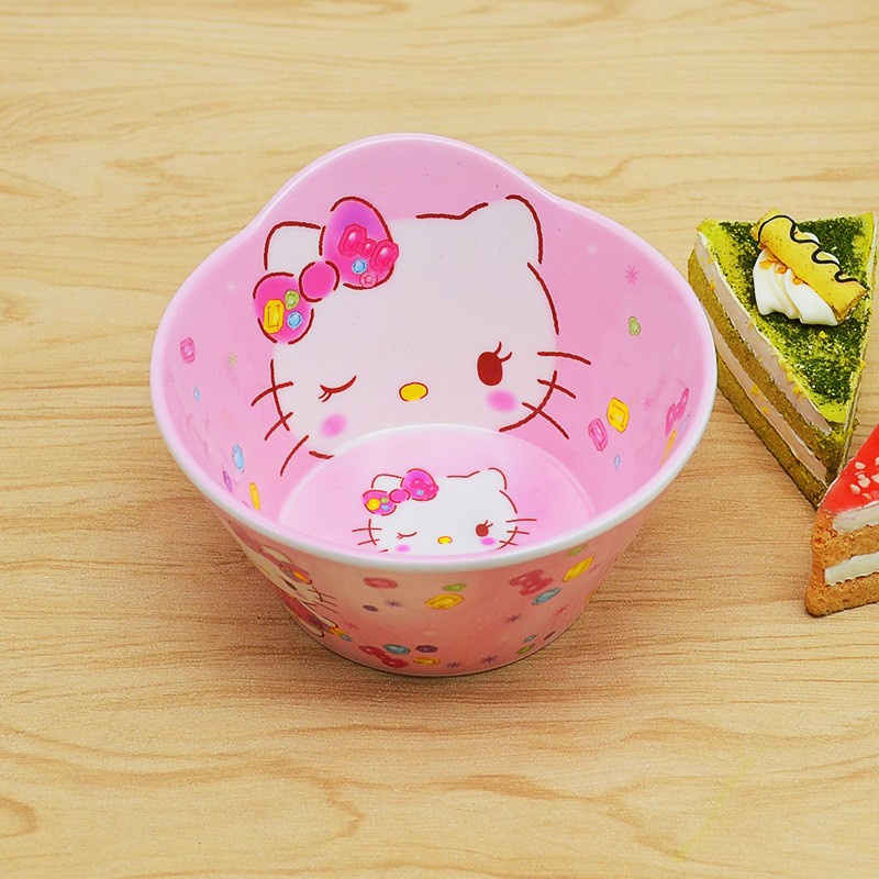 Bộ Bát melamine Hello Kitty Đáng Yêu Chống Rơi Cho Bé BY2 YB2
