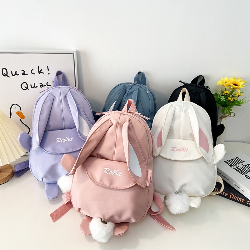 Ba Lô Hoạt Hình Tai Thỏ Đáng Yêu (24 * 9 * 30cm)