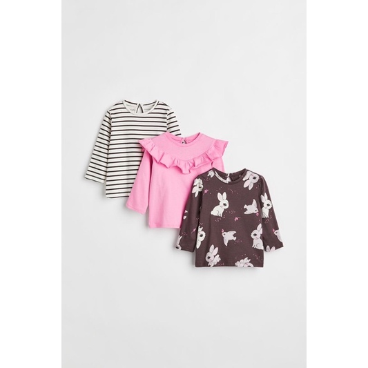 Set 3 áo dài tay HM auth | 100% cotton | Chất vải mềm mịn | săn sale