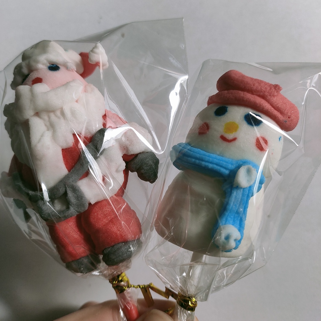 Kẹo que Hạnh Phúc, Quà tặng Handmade, kẹo theo mẫu, thủ công, nghệ thuật hình ông già noel, người tuyết