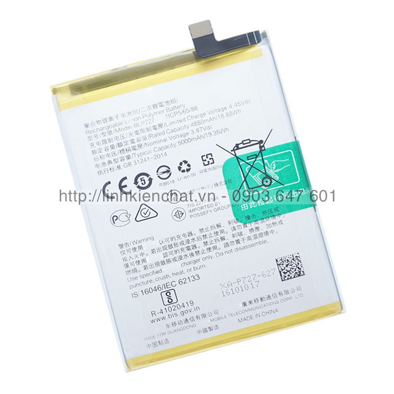 Pin Oppo A5 2020 CPH1931 CPH1933 5000mAh Zin - Hàng nhập Khẩu
