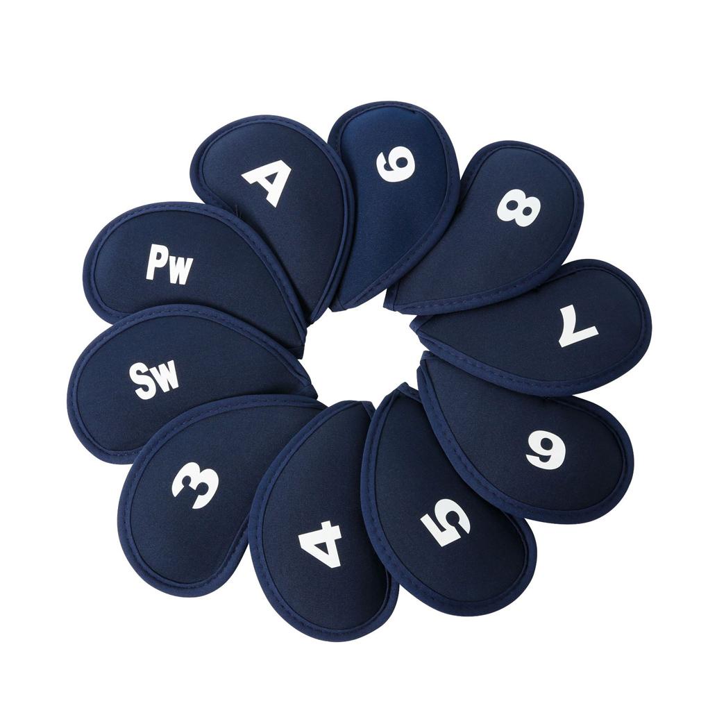 Set 10 Vỏ Bọc Gậy Đánh Golf Bằng Cao Su Tổng Hợp Chống Nước Lâu Trôi Kích Thước Nhỏ Gọn Bảo