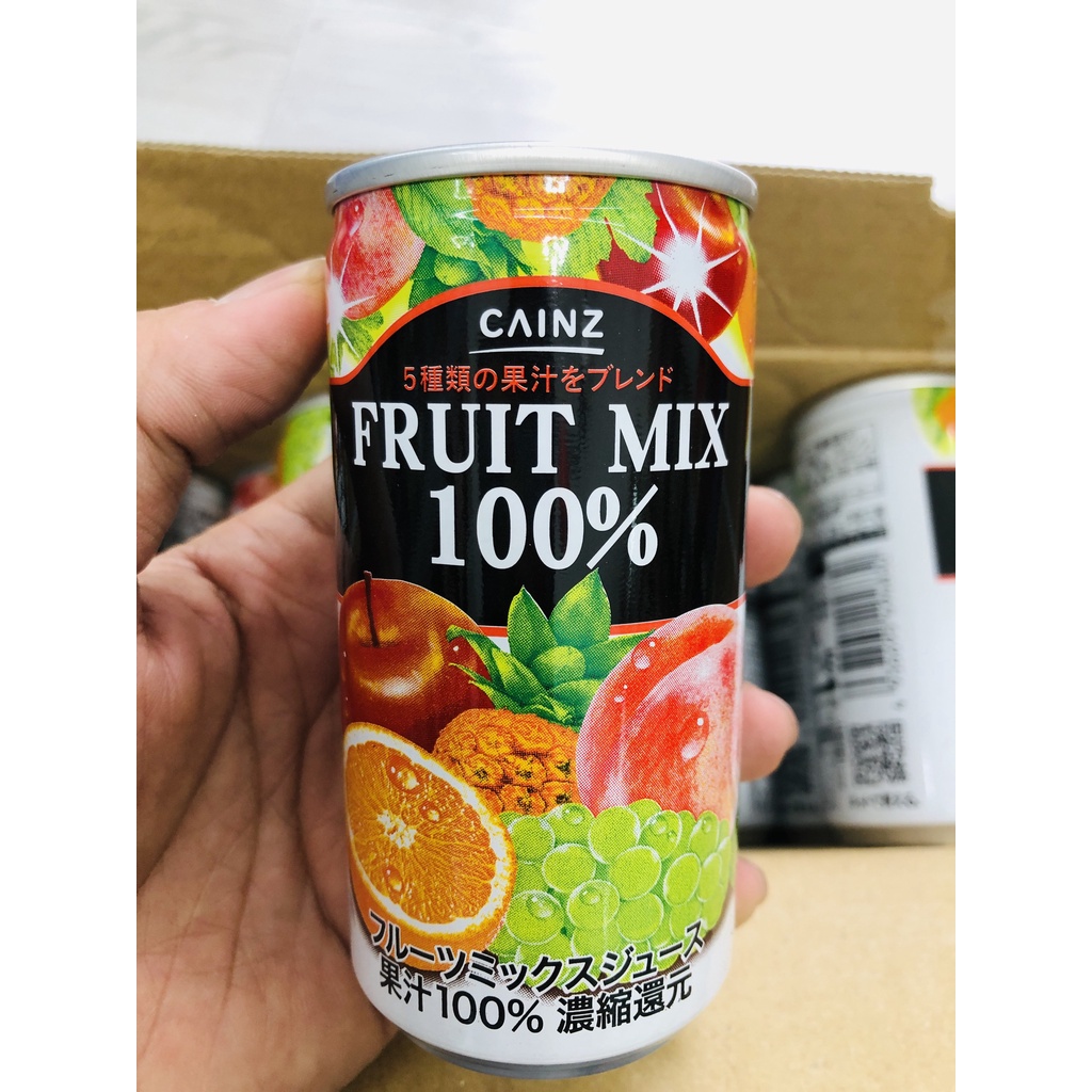 1 lon Nước ép trái cây Nhật mix hiệu CAINZ - Tự nhiên 100% - LON 200 ML
