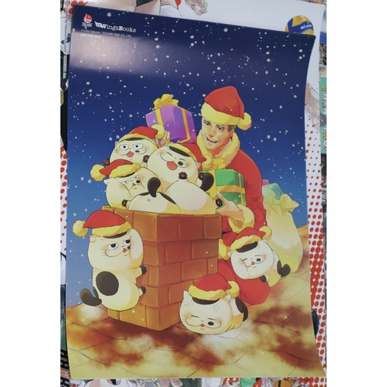 Poster Chú già nuôi mèo ú kèm combo 1-10 nguyên seal