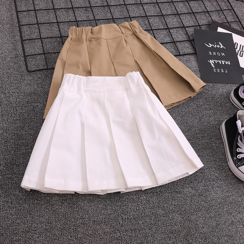 Chân Váy Ngắn Xếp Ly Màu Trắng Phong Cách Preppy Hàn Quốc Thời Trang Mùa Hè Mới 2020 Dành Cho Bé Gái