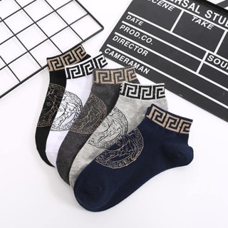  SET TẤT NAM NỮ CỔ NGẮN VERSACE  SET 5 ĐÔI  