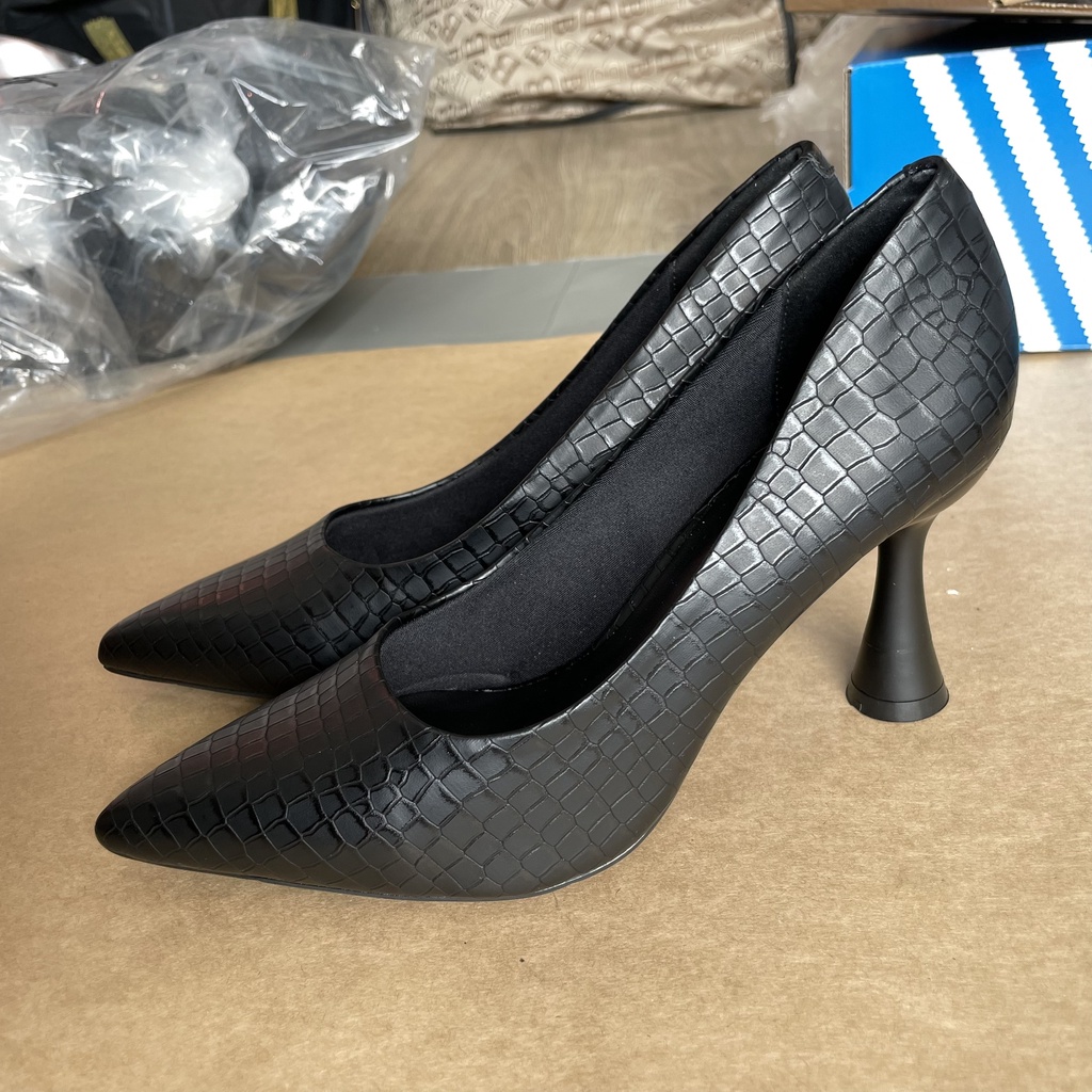 Giày cao gót 7cm vân cá sấu siêu sang, hàng xịn chất da mềm êm,