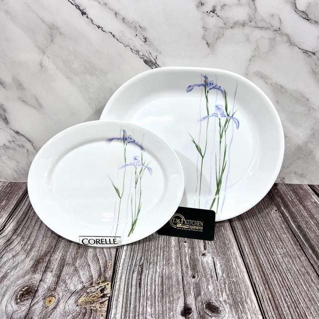 Dĩa Oval Thủy Tinh Mỹ 32cm Corelle Shadow Iris 611