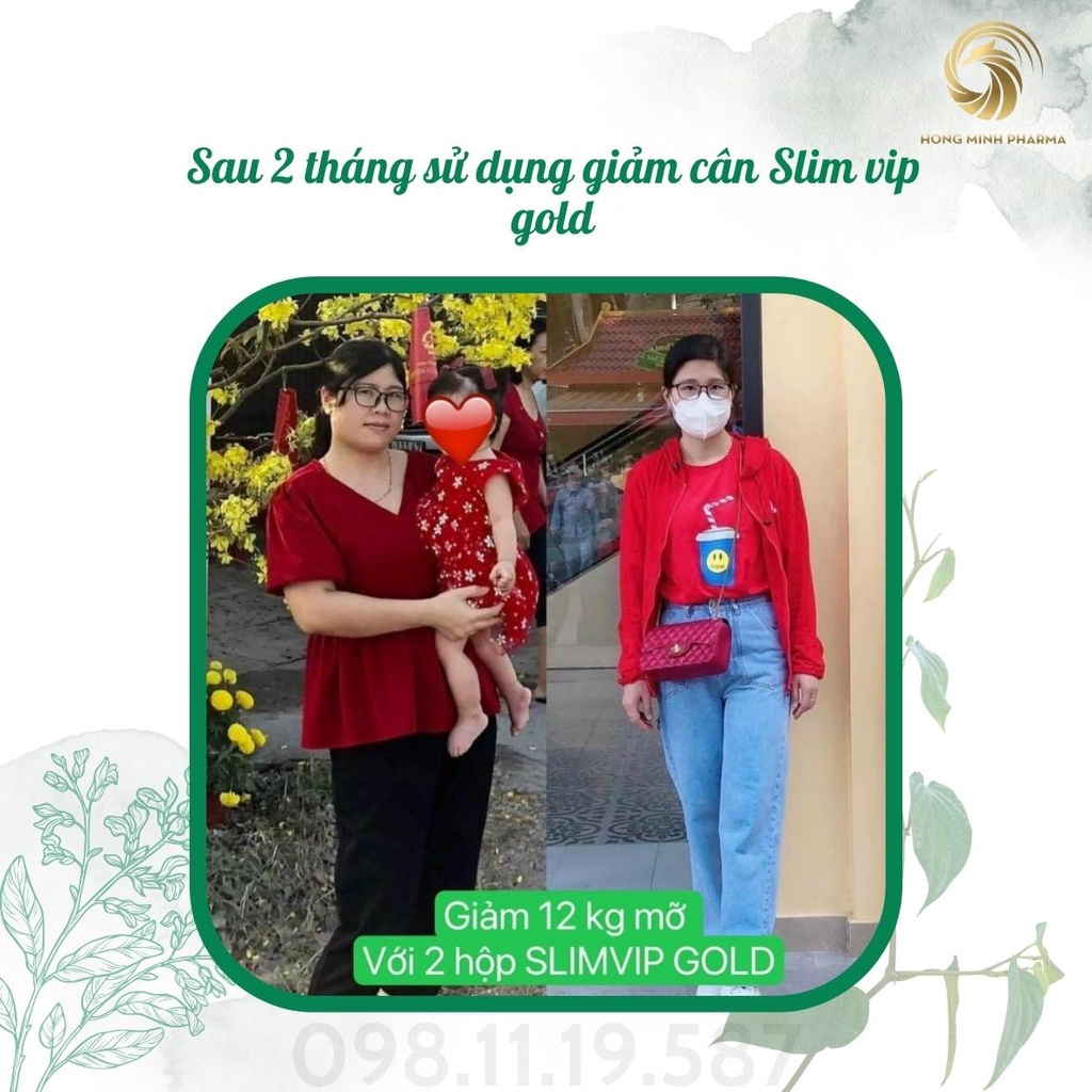 Viên Uống SLim Vip Gold Mới Chính Hãng - Mua 1 Tặng 1 - Lấy Lại Vóc Dáng, Giảm Cân Dễ Dàng, Giảm Nhanh 3-10Kg