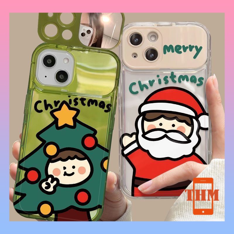 Ốp Lưng phone Camera Hoa Thỏ Hoa Ông già Noel Nắp Gập Kèm Gương Cho Iphone 6 / 6S / 6splus / se / 7 / 7plus / 8 / 8plus / X / xs / xsmax / 11 / 12 / 13 / 14 / Plus / Pro / Pro Max-5058