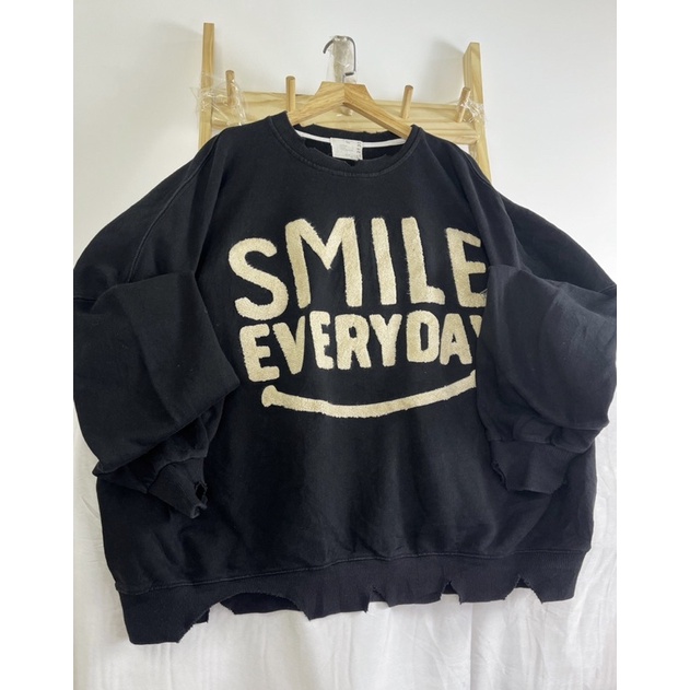 Topic basic chữ / Sweater 2hand - Sweater 2hand form rộng freesize .Phong cách dễ thương