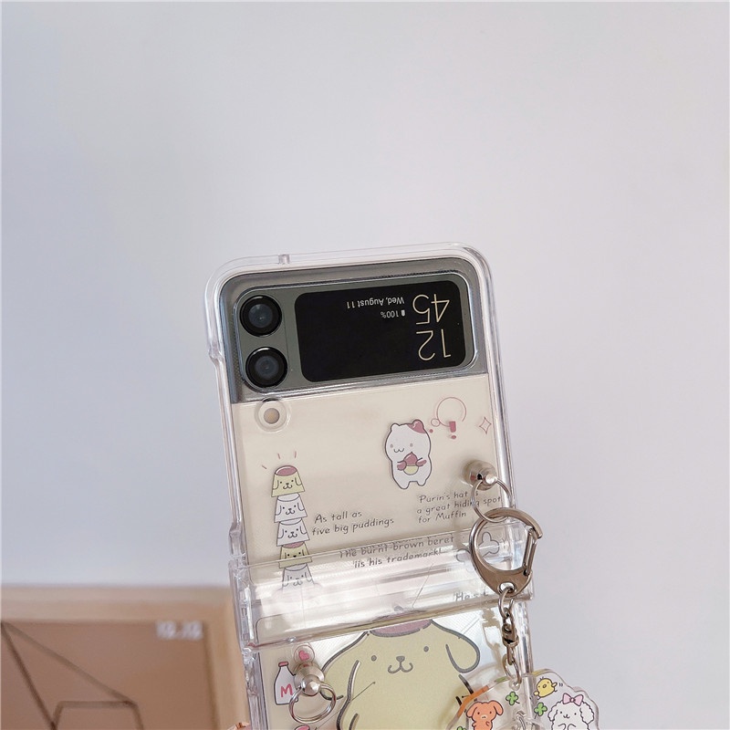 Ốp Điện Thoại Hình Sanrio Cinnamoroll Melody Pochacco Hoạt Hình 3D Dễ Thương Cho Samsung Galaxy Z Flip 4 Z Flip 3 Z Flip 4 Zlip