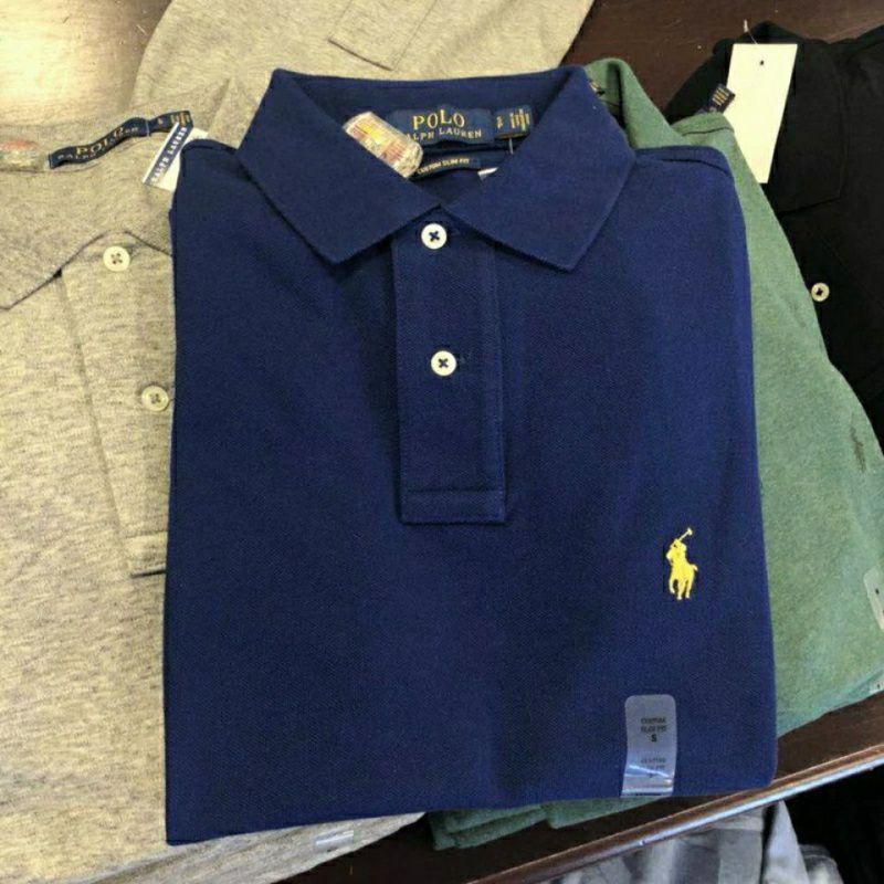 Hàng Có Sẵn R L Áo Thun POLO Cổ Bẻ In Nhãn Hiệu Thời Trang + Tag