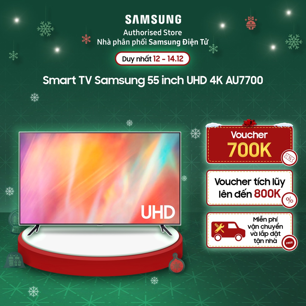 55AU7700 - Smart Tivi Samsung 4K Crystal UHD 55 inch UA55AU7700KXXV UA55AU7700