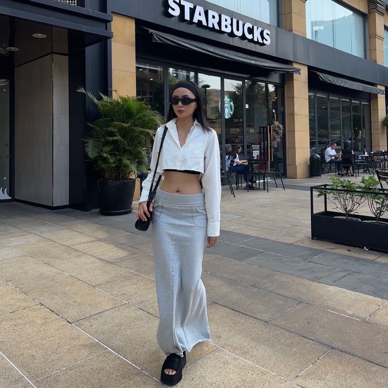 _Chân váy dài xẻ tà sau | Hozy skirt