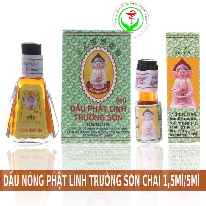 ( Lốc 10 or 12 chai ) Dầu gió Phật Linh Trường Sơn - Mẫu 1.5ml or 5ml