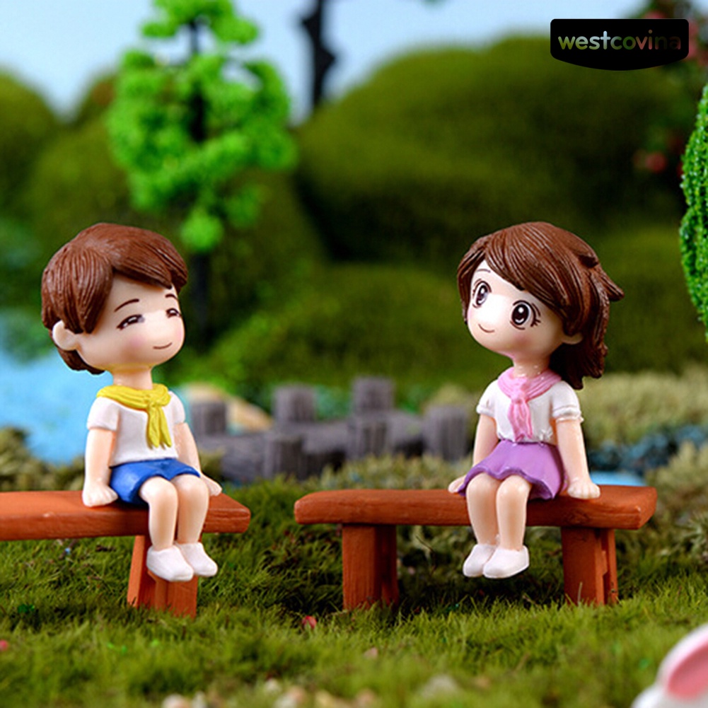 [WEST]⚘Đồ trang trí Băng Ghế Công Viên Bé Trai Bé Gái Mini Trang Trí Tiểu Cảnh DIY