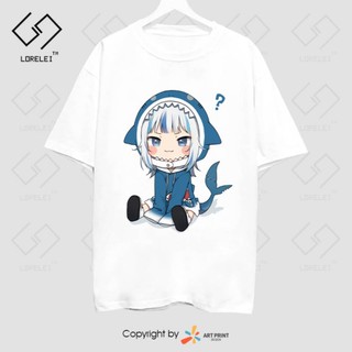 Áo thun Gawr Gura Hololive Chibi Collections ngắn tay