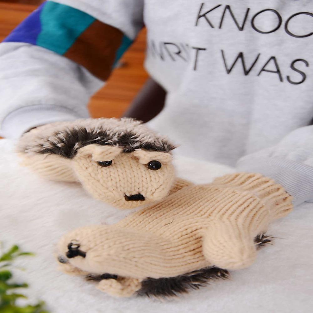 LAYOR1 Đôi Găng Tay Giữ Ấm Hình Nhím Dễ Thương Cho Nữ