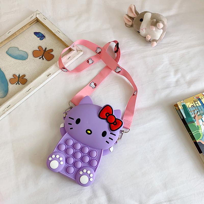 PVN56544 Túi Đeo Chéo Bằng Silicon Họa Tiết Hoạt Hình Dễ Thương Thời Trang 2022 Cho Bé