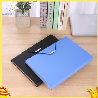 [Giá rẻ nhất] Cặp tài liệu Deli nút bóng 5554, cặp văn phòng, cặp 6 ngăn, cặp học thêm