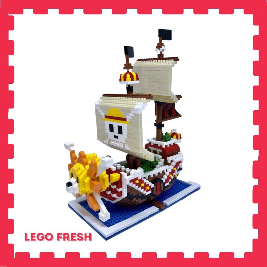 Đồ Chơi Lắp Ráp Mô Hình 3D Tàu Hải Tặc One Pice, Tàu Thousand Sunny, Tàu Nine Shake Ship Siêu Chất - GoGo Fresh Shop