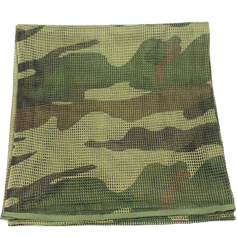 Khăn Lưới Trùm Mặt Bằng Cotton Họa Tiết Rằn Ri Dùng Đi Săn / Cắm Trại