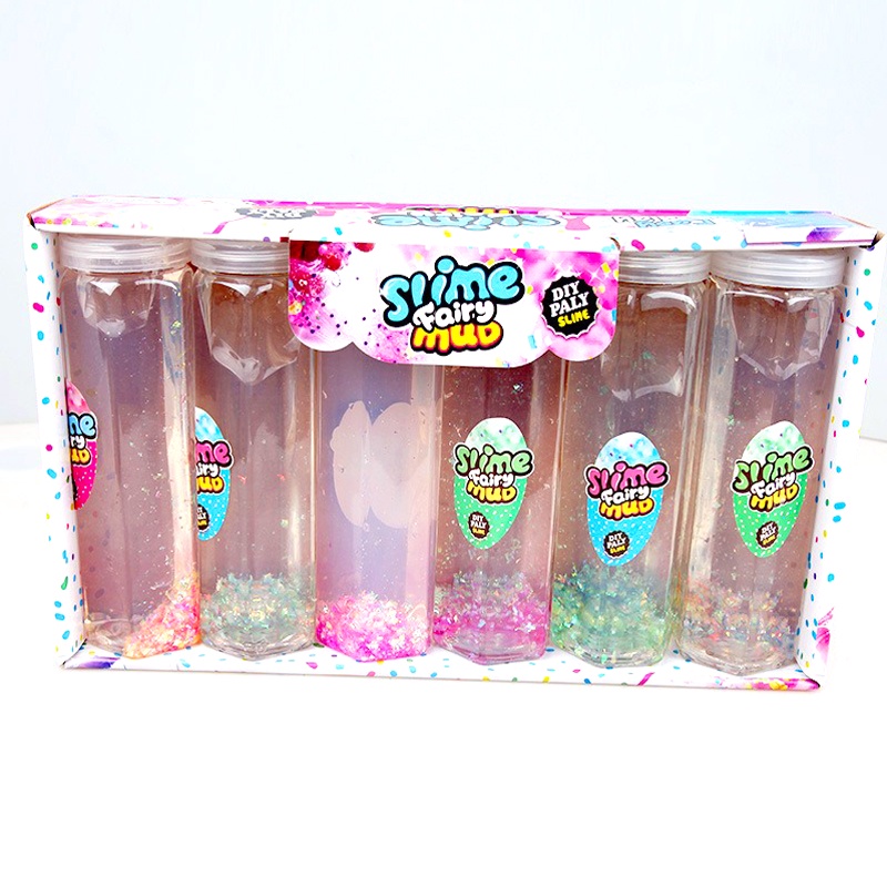 Slime trong kim tuyến thuỷ tinh chai 19CM 400ML Đồ chơi slam chất nhầy ma thuật squishy