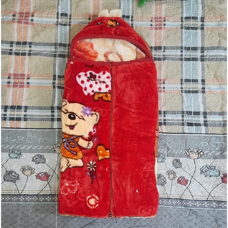Chăn ủ sơ sinh 0-1 tuổi có khoá kéo