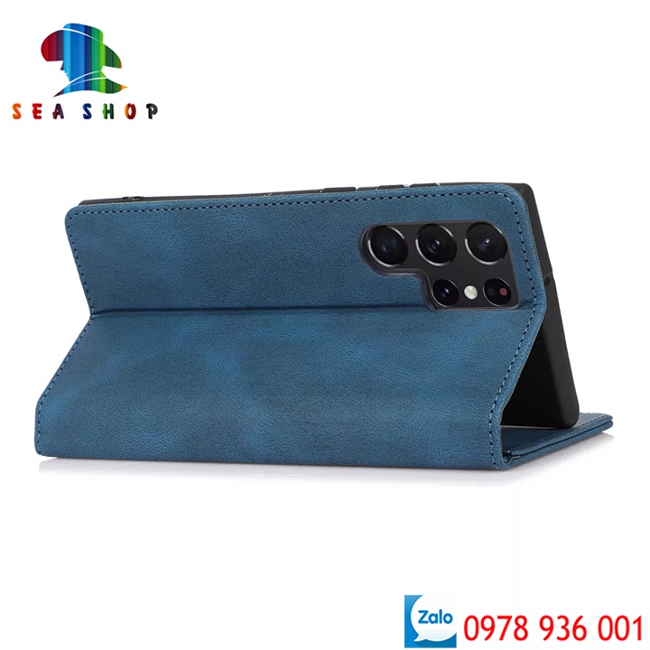 Bao da Samsung A32 4G và 5G Cao cấp - Thiết kế dạng ví sang trọng -Phong cách Da lộn - Có ngăn cài thẻ - tiên mặt