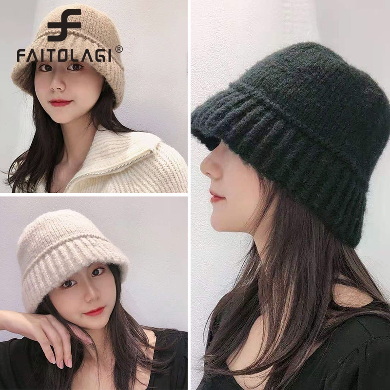 Nón vành đan len thời trang thu đông dành cho nữ