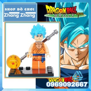 Đồ chơi Xếp hình Dragon Ball Z Son Goku Blue Saiyan Minifigures Kopf KF5001 KF002