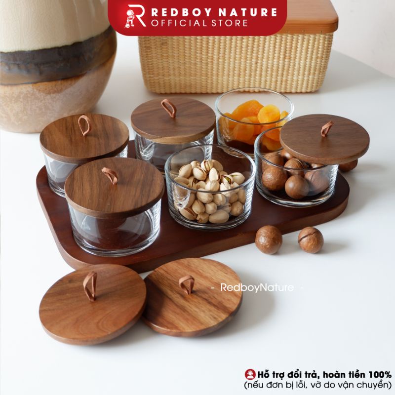 Khay mứt Tết 6 hũ tròn