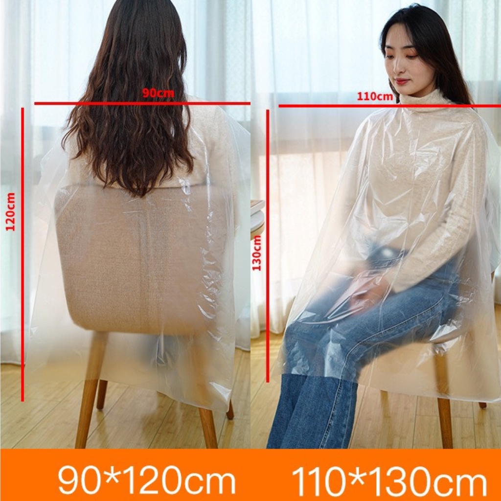 Áo choàng nhuộm tóc chất liệu pe an toàn tiện dụng