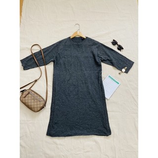 Đầm, Váy Len Xẻ Tà FREESIZE, BIGSIZE, 2hand