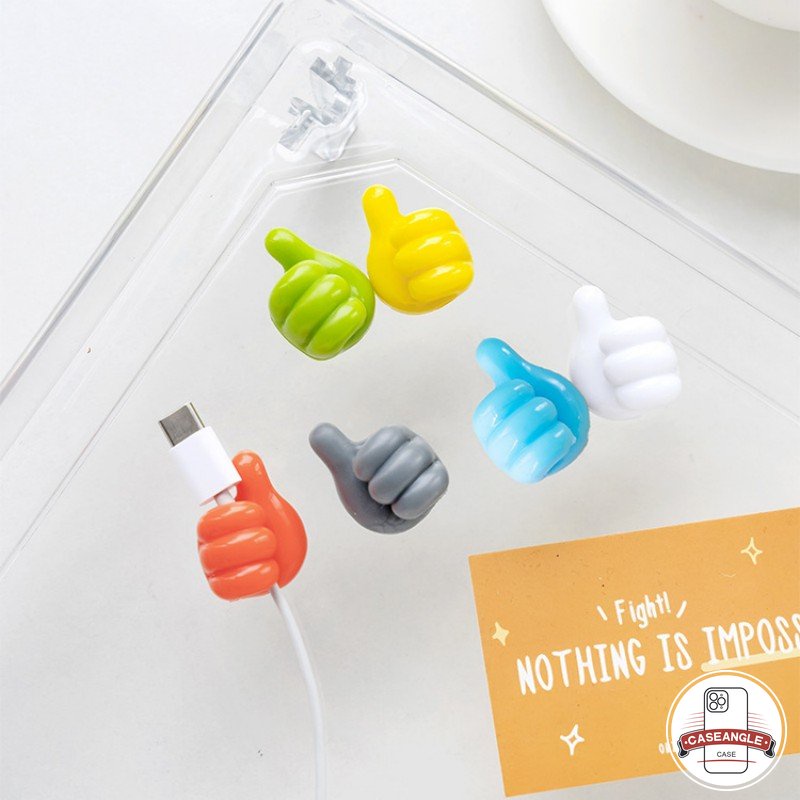 Móc Treo Chìa Khóa / Dây Cáp Dữ Liệu Gắn Tường Hình Ngón Tay Cái 3D Dễ Thương
