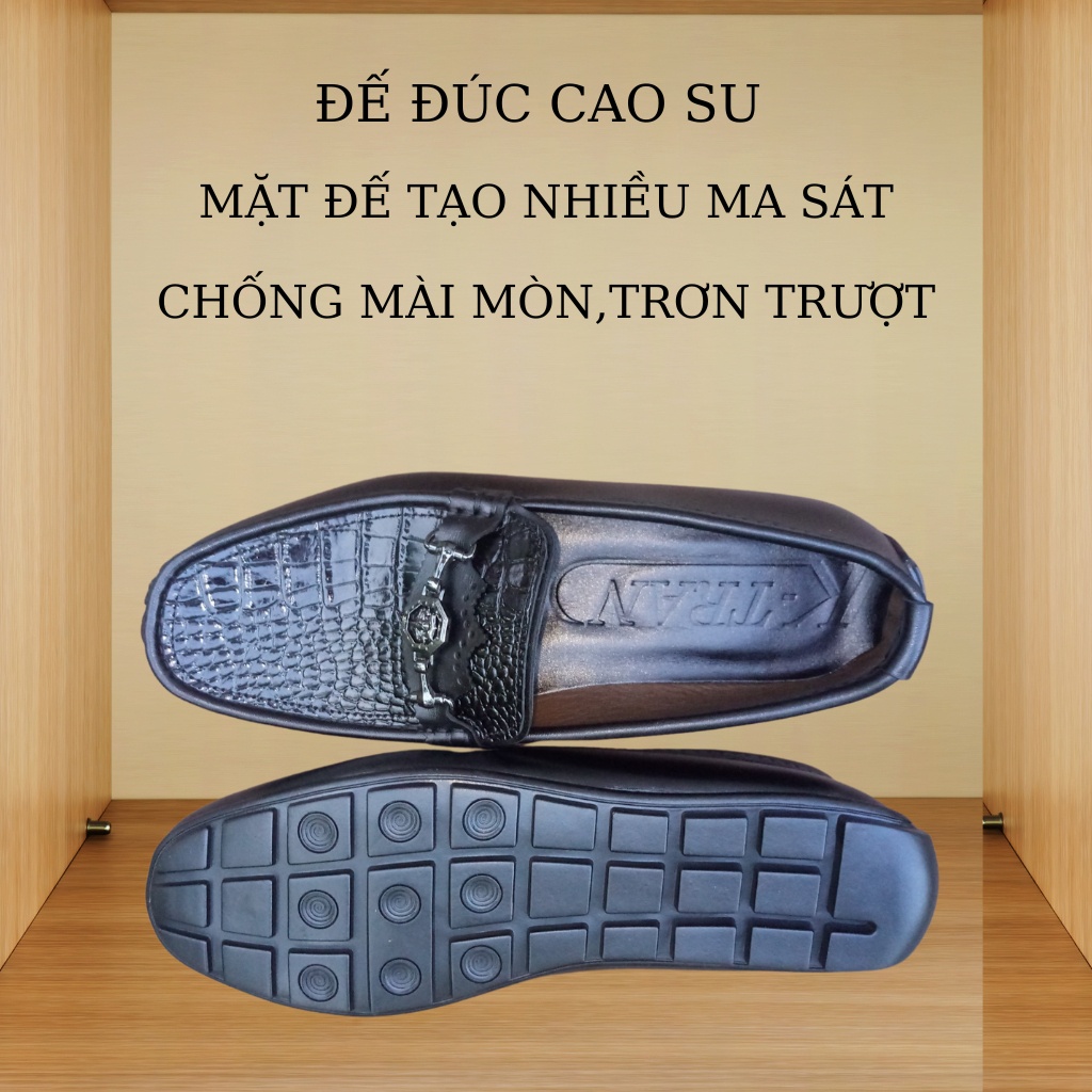 Giày lười nam mã k218,giày da nam cao cấp hàng việt nam tinh xảo,chất liệu da bò nhập khẩu với 2 màu đen,nâu mận.