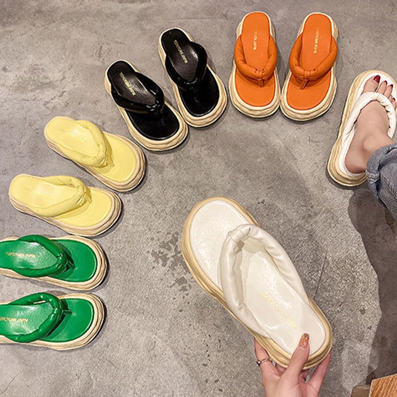 Dép Xỏ Ngón Đế Dày Bằng Xốp Cao Cấp Thời Trang Đi Biển Cho Nữ