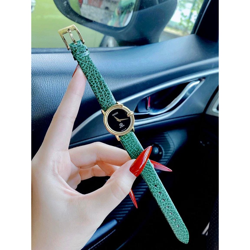 ĐỒNG HỒ NỮ GUCCI LADY WATCH BLACK - Khung thép - máy quazt- 28mm -BẢO HÀNH 24 tháng