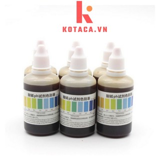 Dung dịch kiểm tra ph nước, hồ cá 50ml có bảng màu kèm theo, kiểm tra tính axit, bazo của dung dịch