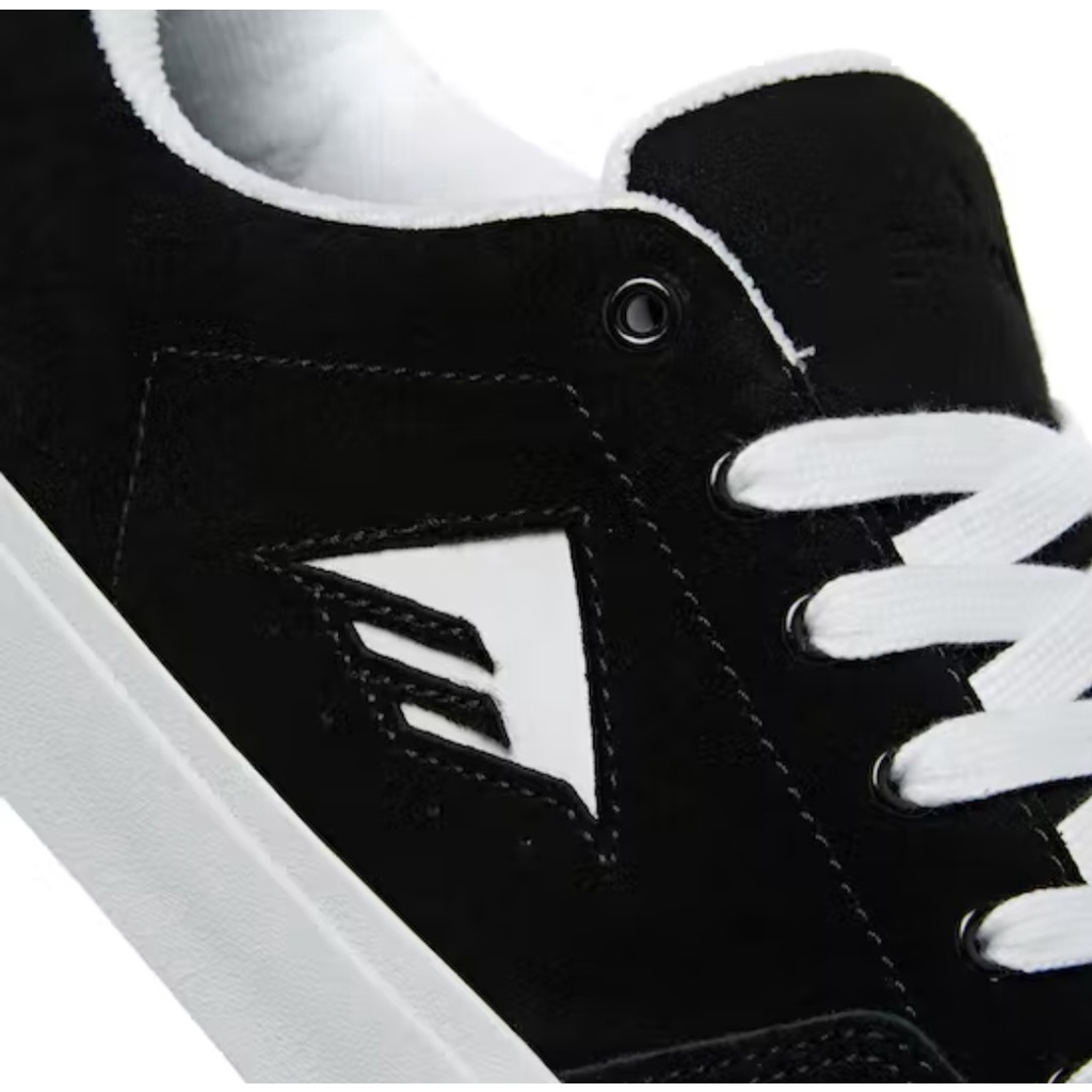 Giày xuất khẩu của Emerica da lộn đen, logo trắng cho nam, nữ