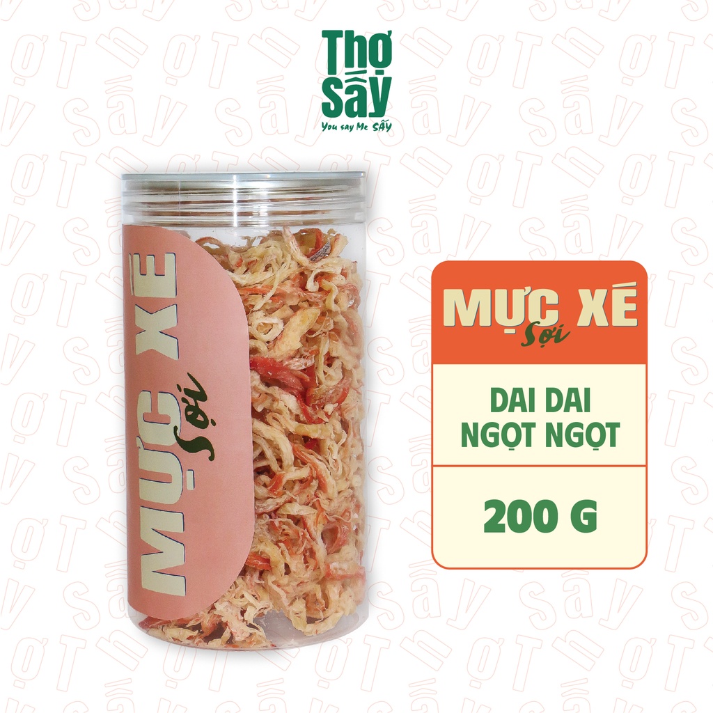 Mực Xé Sợi Thợ Sấy - Hũ 200g