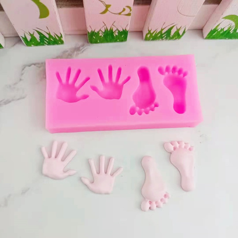 Khuôn silicone Tạo Hình Bàn Chân Em Bé mini Làm Bánh diy