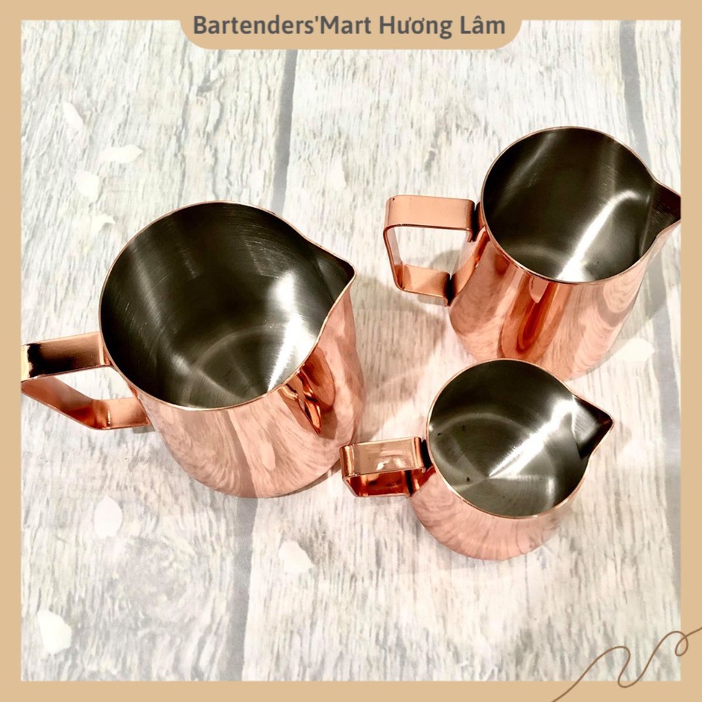 Ca Đánh Sữa Inox Mạ Màu Rose Gold 350cc – Milk Jug