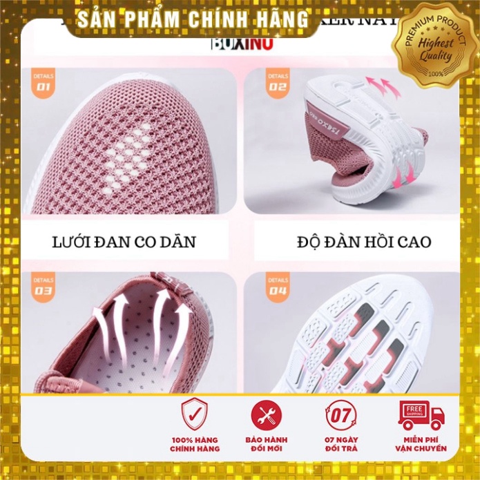 Giày Sport nữ đi bộ cột dây cổ thấp ulzzang tới trường đi dạo thoáng khí size từ 36 đến 39, Giày nữ BUXINO02
