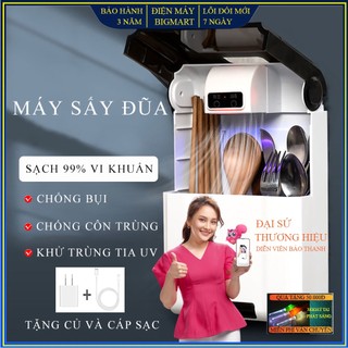 Máy sấy đũa thìa diệt khuẩn tiệt trùng băng tia UV cao cấp, chống nấm mốc, cổng cắm điện USB tiện lợi, BH 2 năm