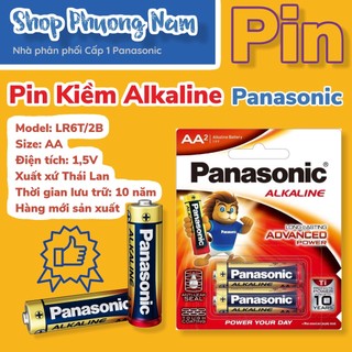 Pin Kiềm Tiểu AA Alkaline Panasonic 1 vỉ 2 viên , nhập khẩu Thái Lan