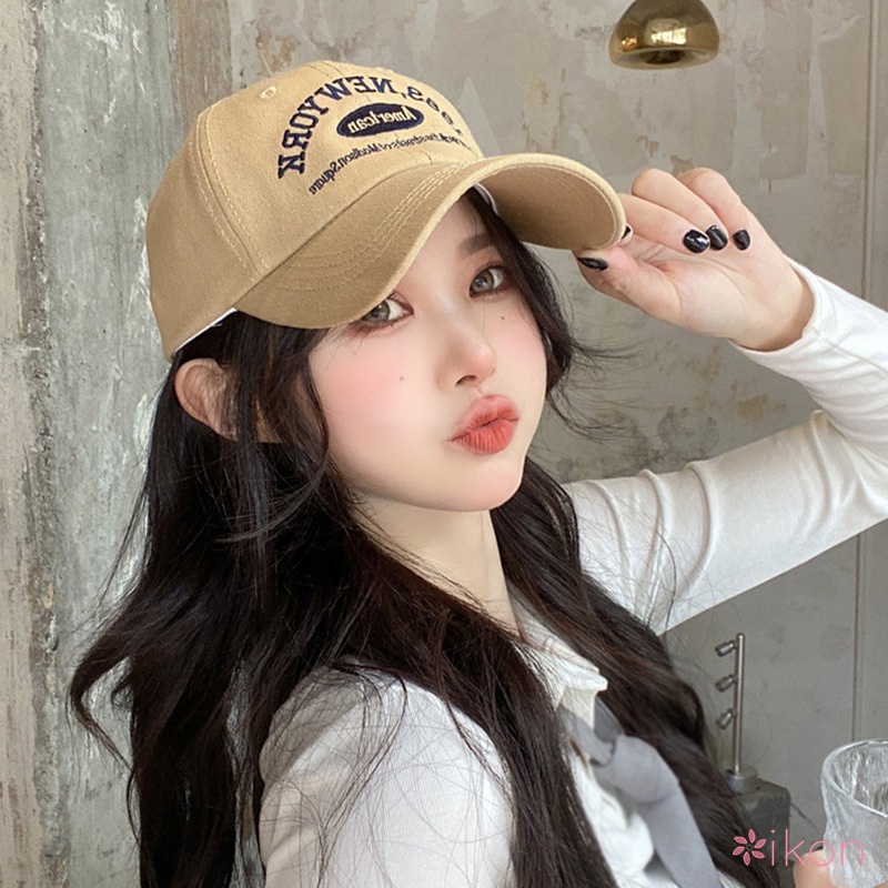 Mũ Lưỡi Trai In Chữ Phong Cách Retro Cho Nữ