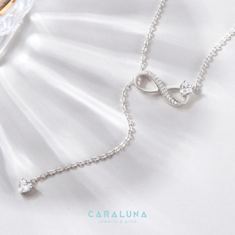 Dây Chuyền Bạc Nữ Lariat CARA LUNA Vô Cực Đính Đá Mãi Yêu - Trang Sức Bạc 925 Forever Love - VYN22
